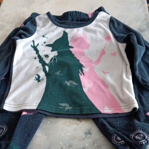 Girls Wicked Pink & Dark Green PJ